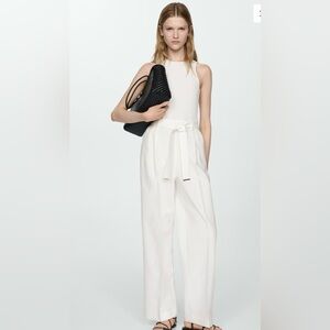 MANGO White Jumpsuit size M